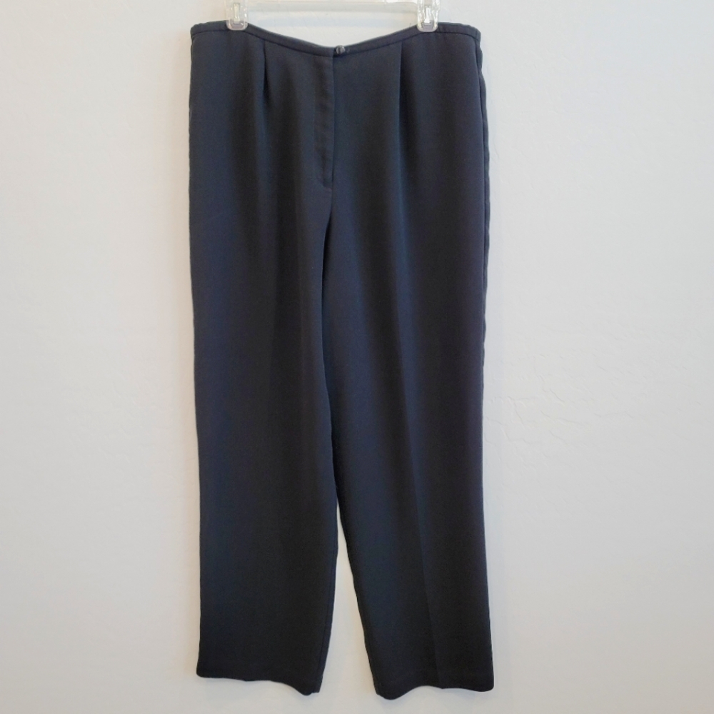 💕 Coldwater Creek Black Clean Front Pants Women's Size 14